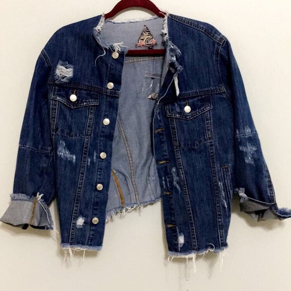 Distressed Denim Jacket - Picture 4 of 5